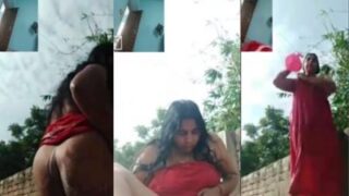 Bhabhi Bugil Mandi Di Luar Sambil Main Sex Video Call, Nikmatin Tiap Detik Bikin Makin Liar.