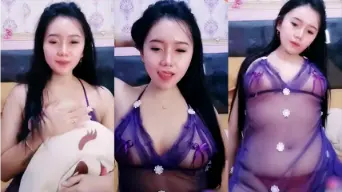 Mitha Pake Lingerie Ungu, Live Hot Bikin Ngaceng