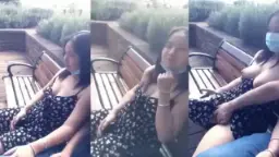 Remas Toket Basah, Jilat Memek Di Taman Malam.